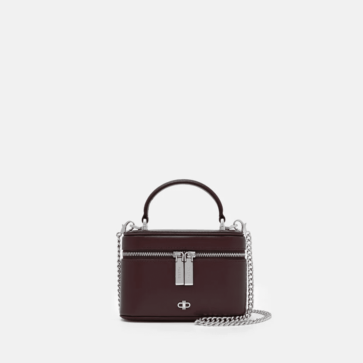 Túi đựng phụ kiện dạng hộp Ari Leather - Màu Đỏ Rượu Vang
