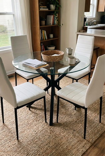 Skyra glass dining table and 4 white chairs with 8mm glass.png