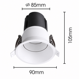 iDL29 den led downlight am tran chieu diem philips inside idl29 cri90 ip44 8w 10w 12w (2)