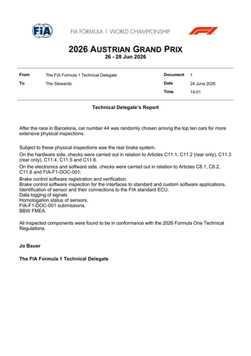 [Austrian GP]Doc 1 Post Race Checks on Car 44, Barcelona Catalunya GP 2026 page 1.png