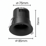 iDL30 den led downlight am tran chieu diem philips inside idl30 cri90 ip44 6w 8w 10w (2)