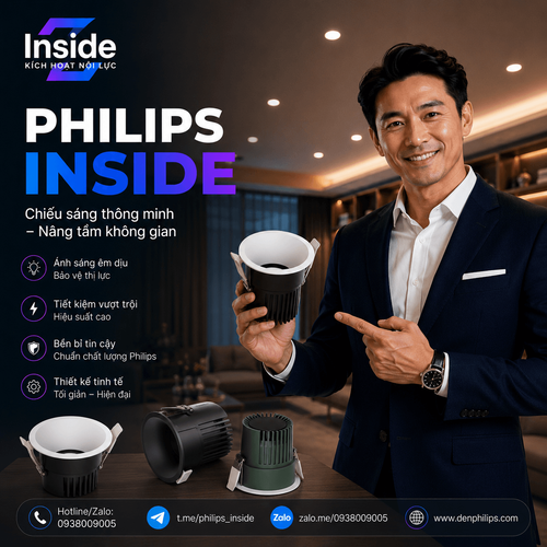 iDL30 den led downlight am tran chieu diem philips inside idl30 cri90 ip44 6w 8w 10w.png
