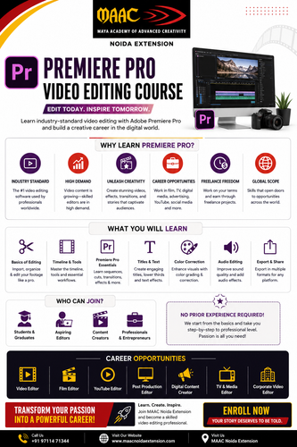 Premiere Pro Video Editing Course | MAAC Noida Extension.2