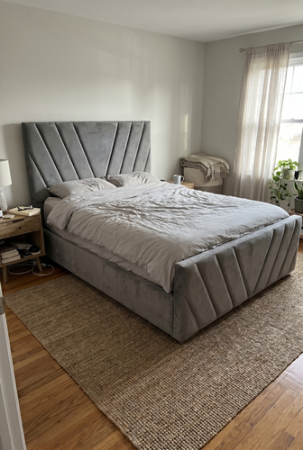 Vellure double ottoman bed from DHS with velvet storage.png