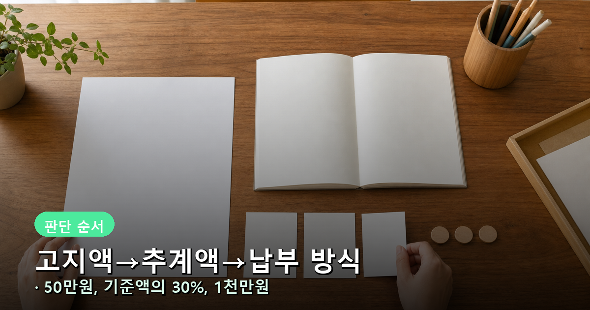 중간예납 고지액과 상반기 추계액을 비교해 납부 방식을 고르는 판단 순서