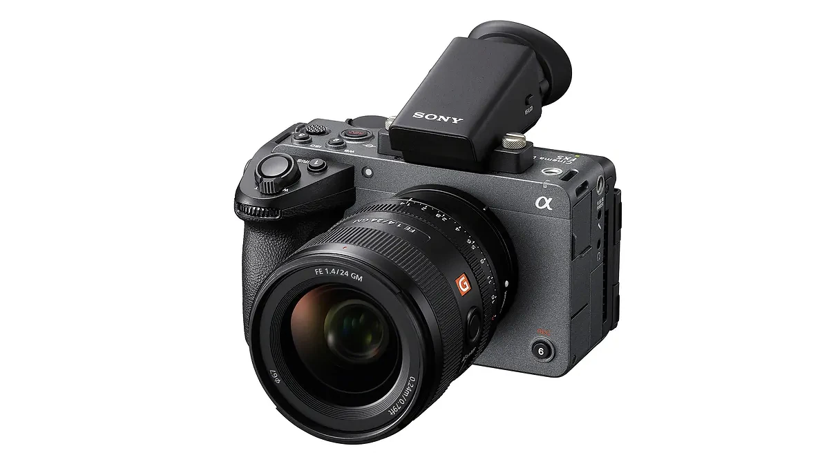 Sony FX5 against a white background