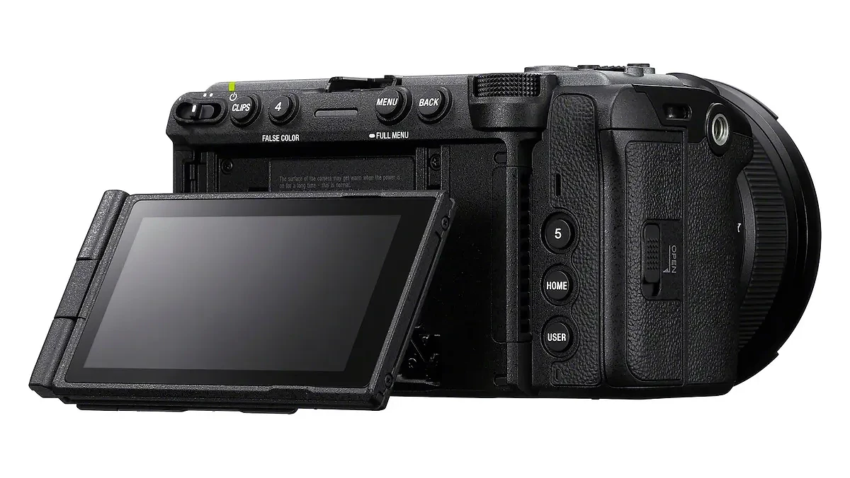 Sony FX5 against a white background
