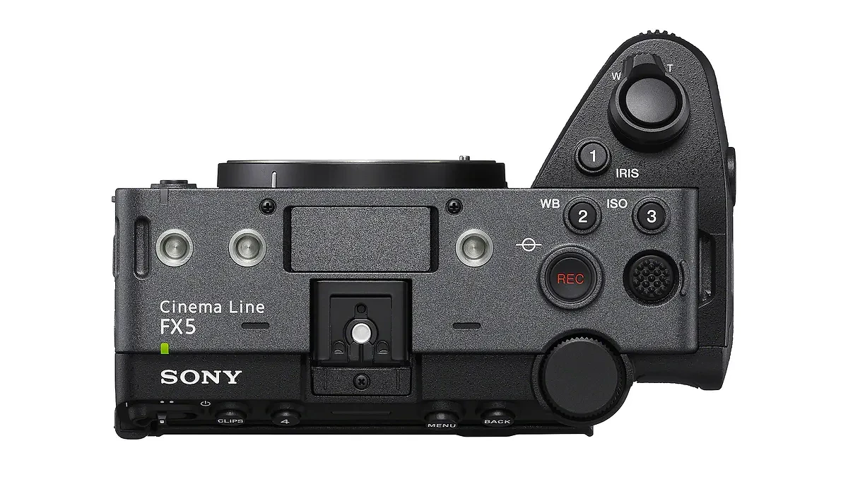 Sony FX5 against a white background