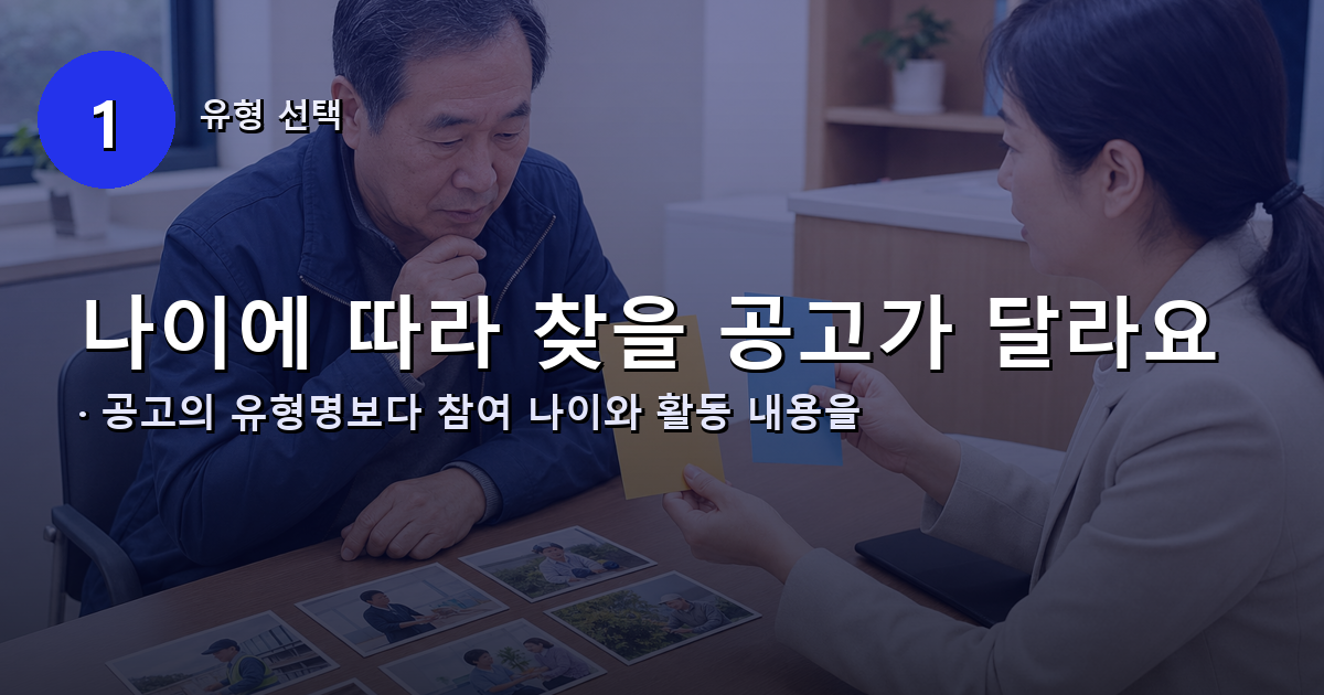 나이에 따라 달라지는 노인일자리 유형 선택 기준 안내