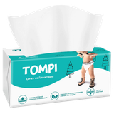 4870247057718 393650 САЛФЕТКИ TOMPI БУМАЖНЫЕ 6 СЛОЙНЫЕ ШТ ПЛЕНКА