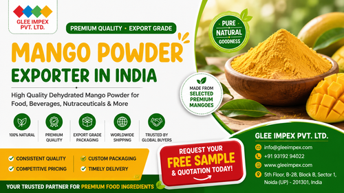 Mango Powder Exporter in India Premium Dehydrated Mango Powder Supplier Glee Impex.png