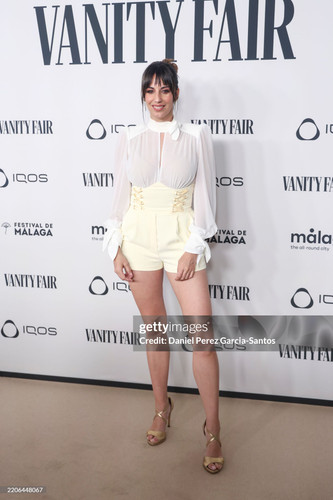MALAGA, SPAIN - MARCH 22: Almudena Cid attends Vanity Fair closure party photocall during Malaga Fil.jpg