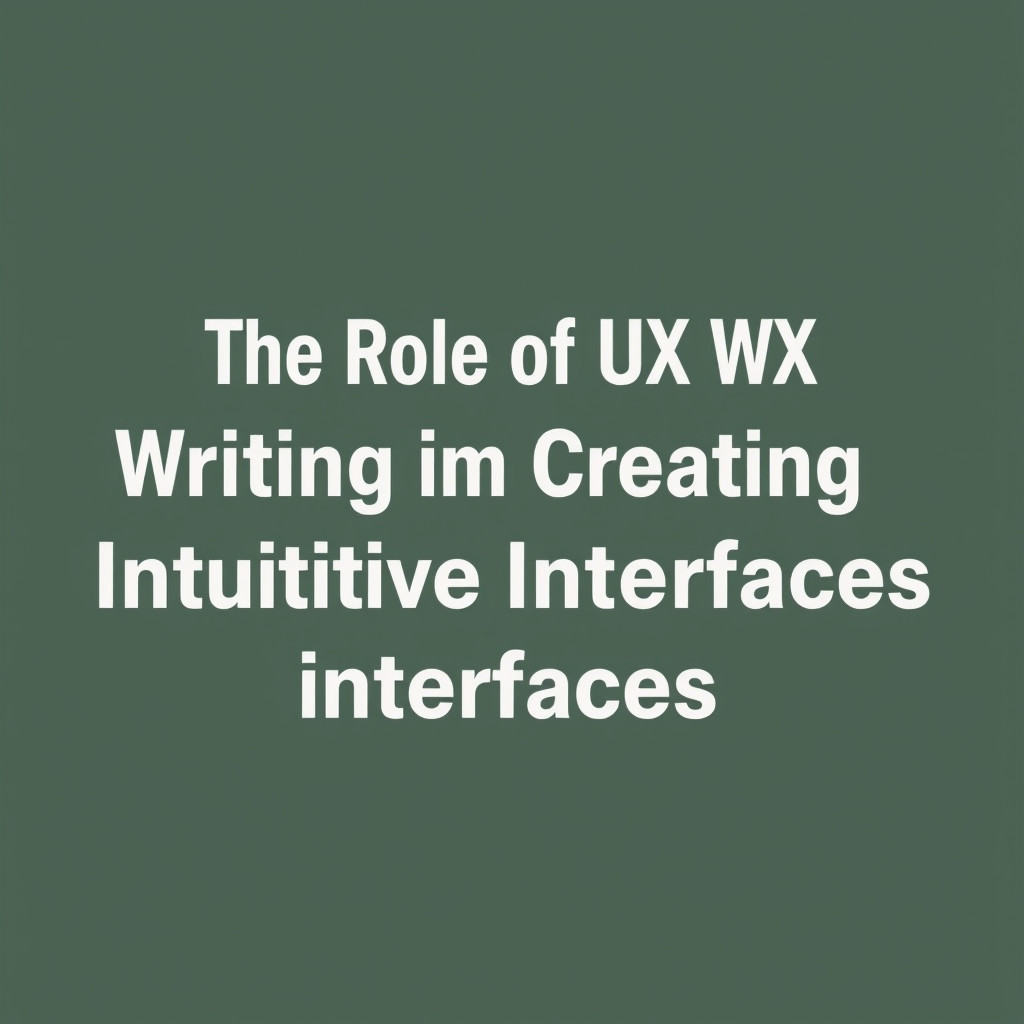 Crafting Clarity: The Indispensable Role of UX Writing in Intuitive Interfaces