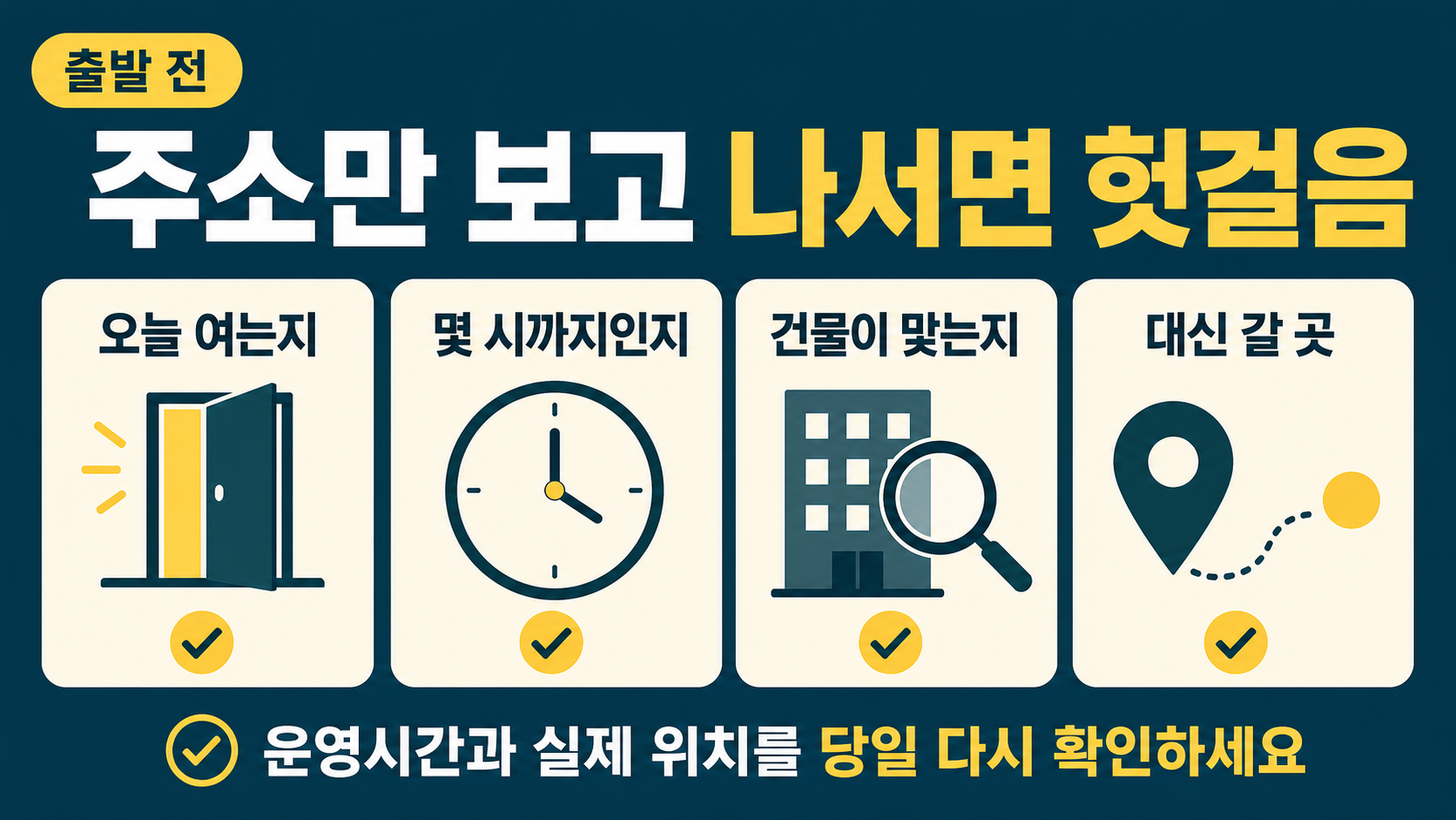 무더위쉼터에 가기 전 오늘 운영 여부와 건물 위치를 메모하며 확인하는 장면