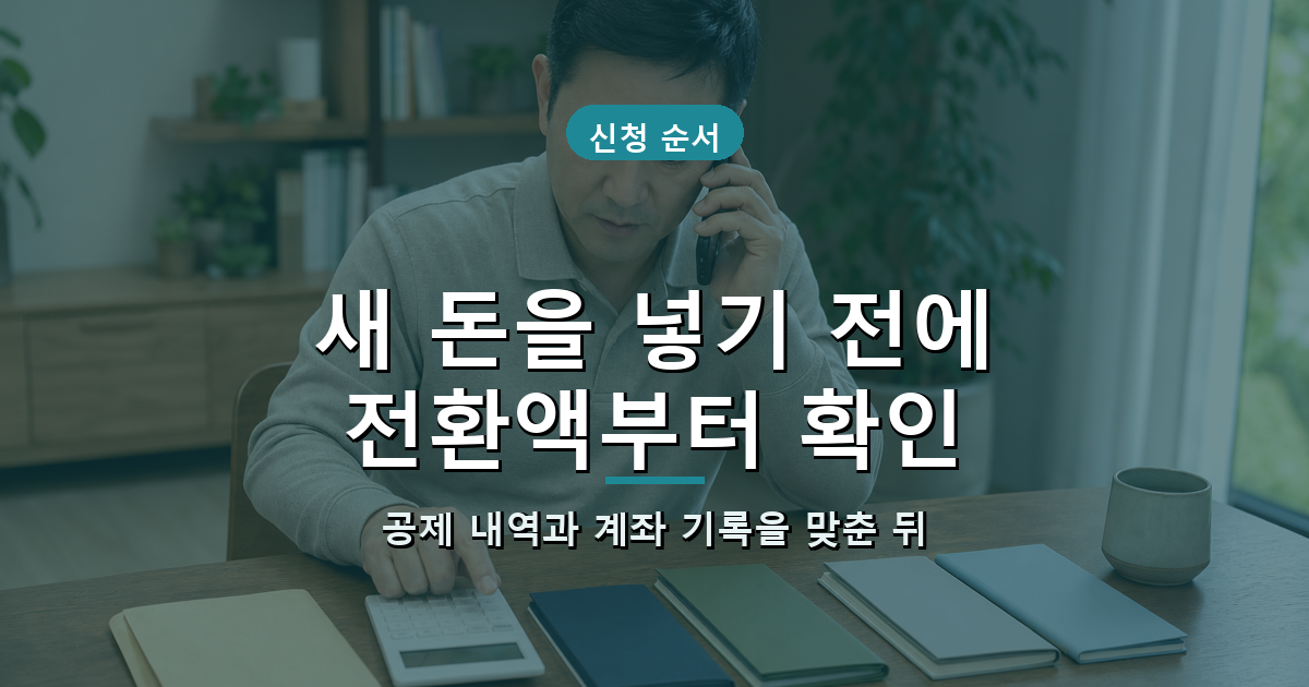 과거 미공제 금액과 올해 납입액을 대조한 뒤 금융회사에 전환 신청하는 네 단계