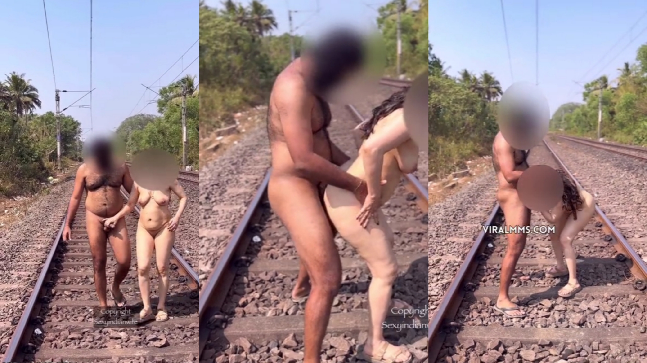 Viral train ki patri par sex karte huwe couple video