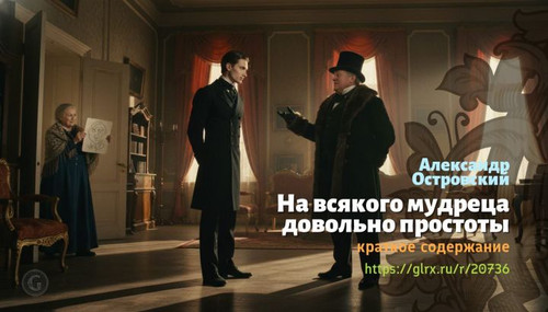 Читать краткий пересказ книги «На всякого мудреца довольно простоты» (автор: Александр Островский). .jpg