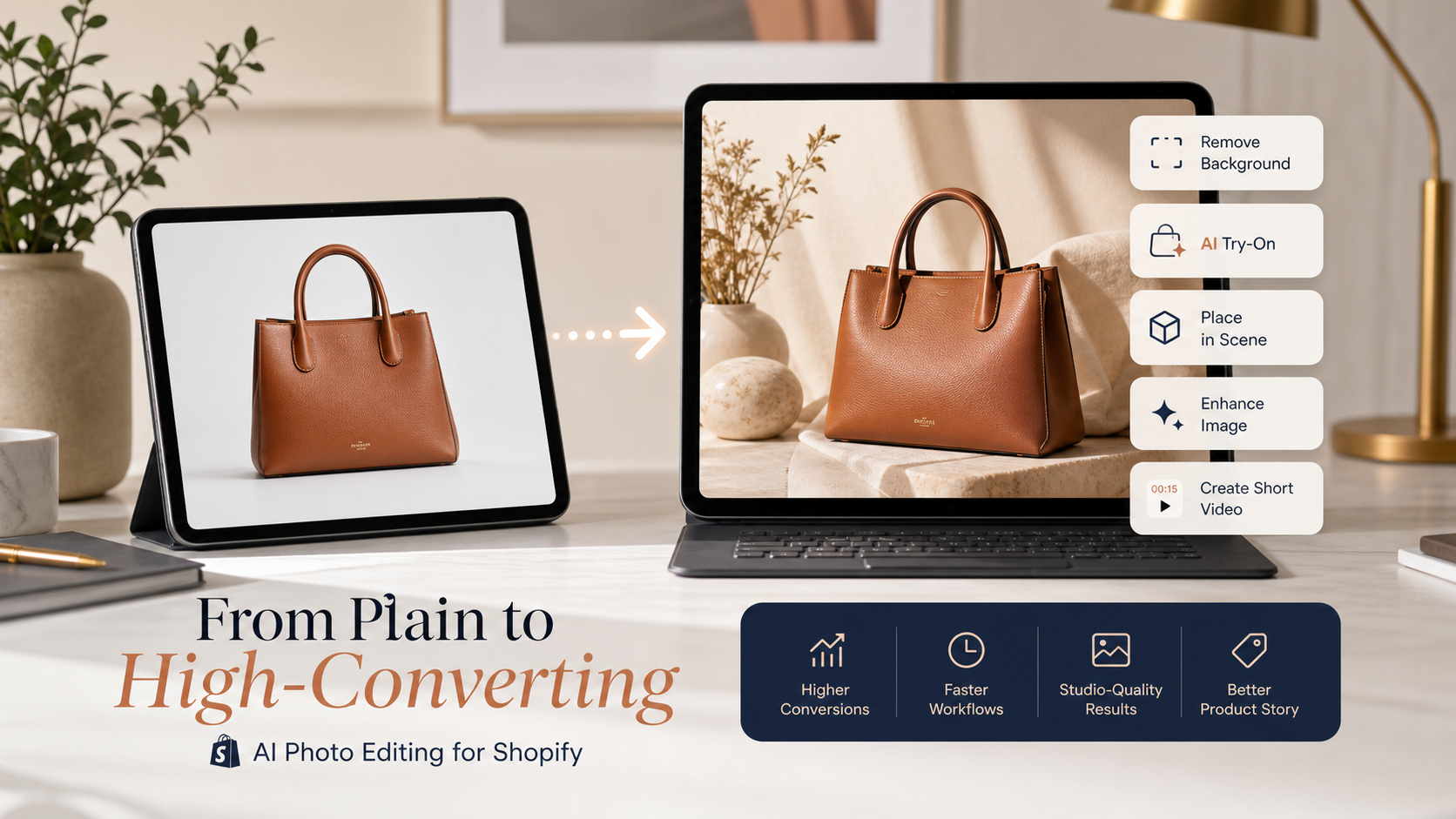 Shopify product photo workflow banner