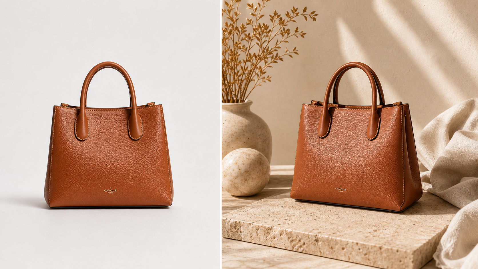 Before and after Shopify product photo edit