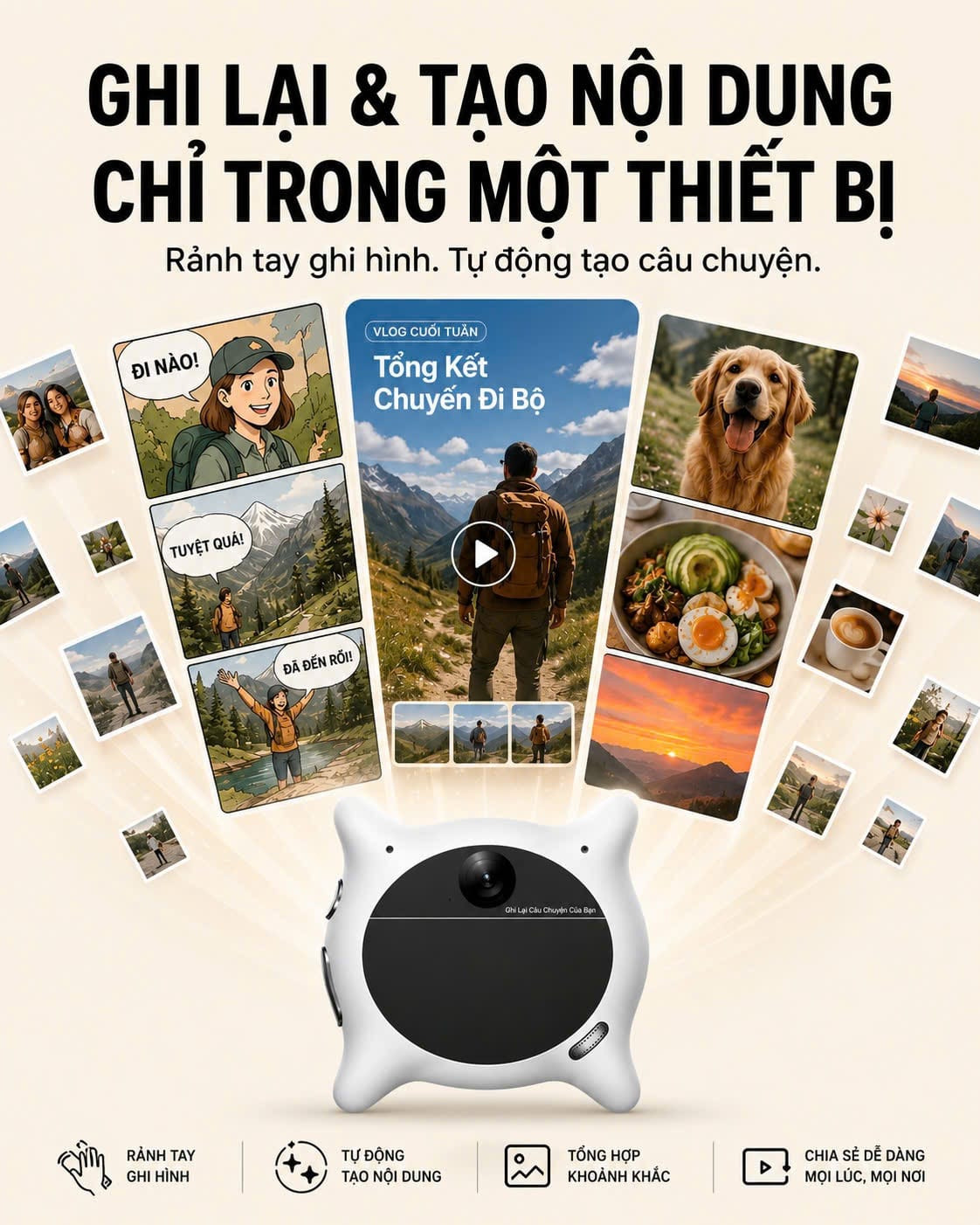 Looki L1 được đeo quanh cổ, tích hợp mượt mà vào phong cách sống