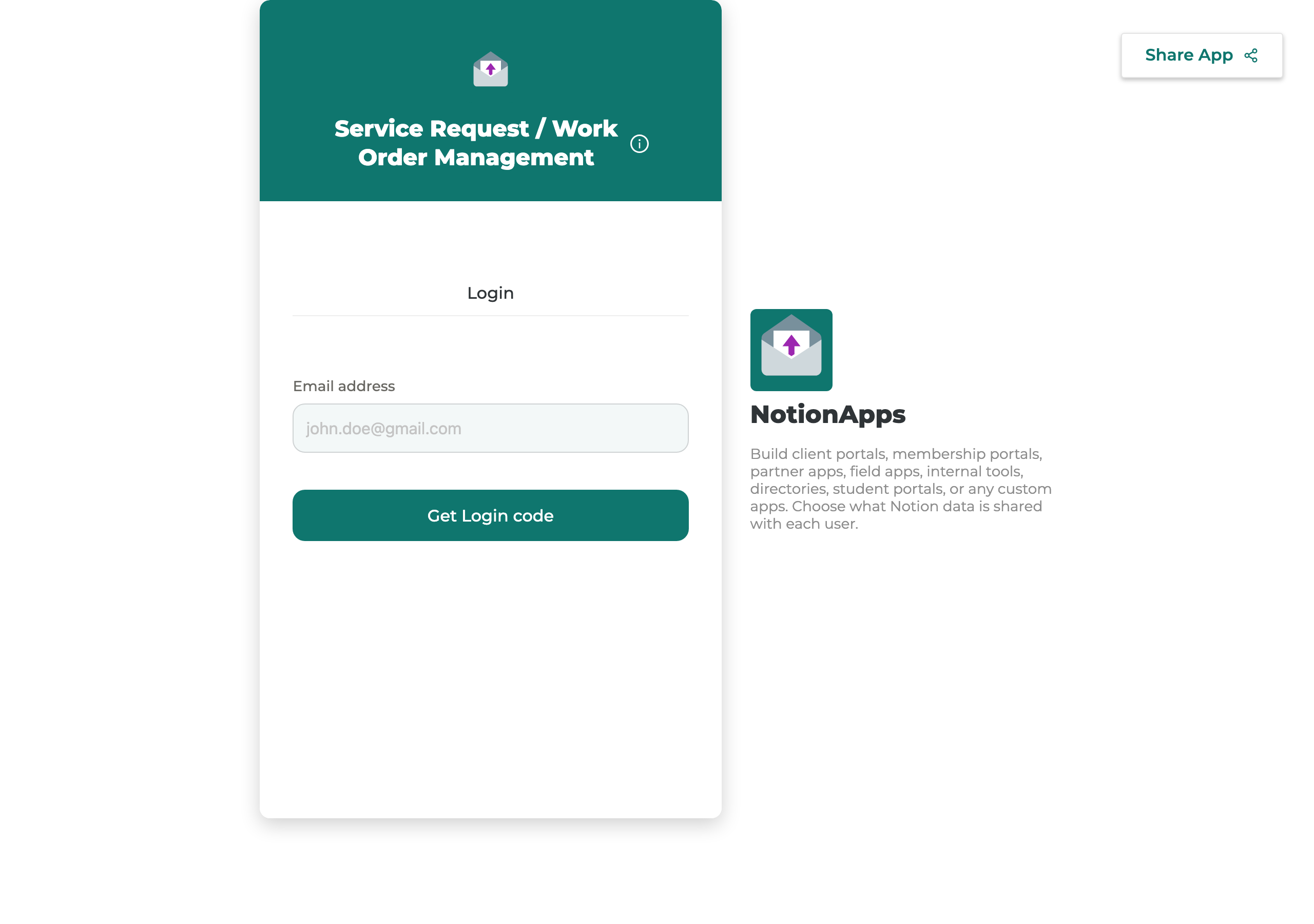 Published login with brand hero header and wrapping app title