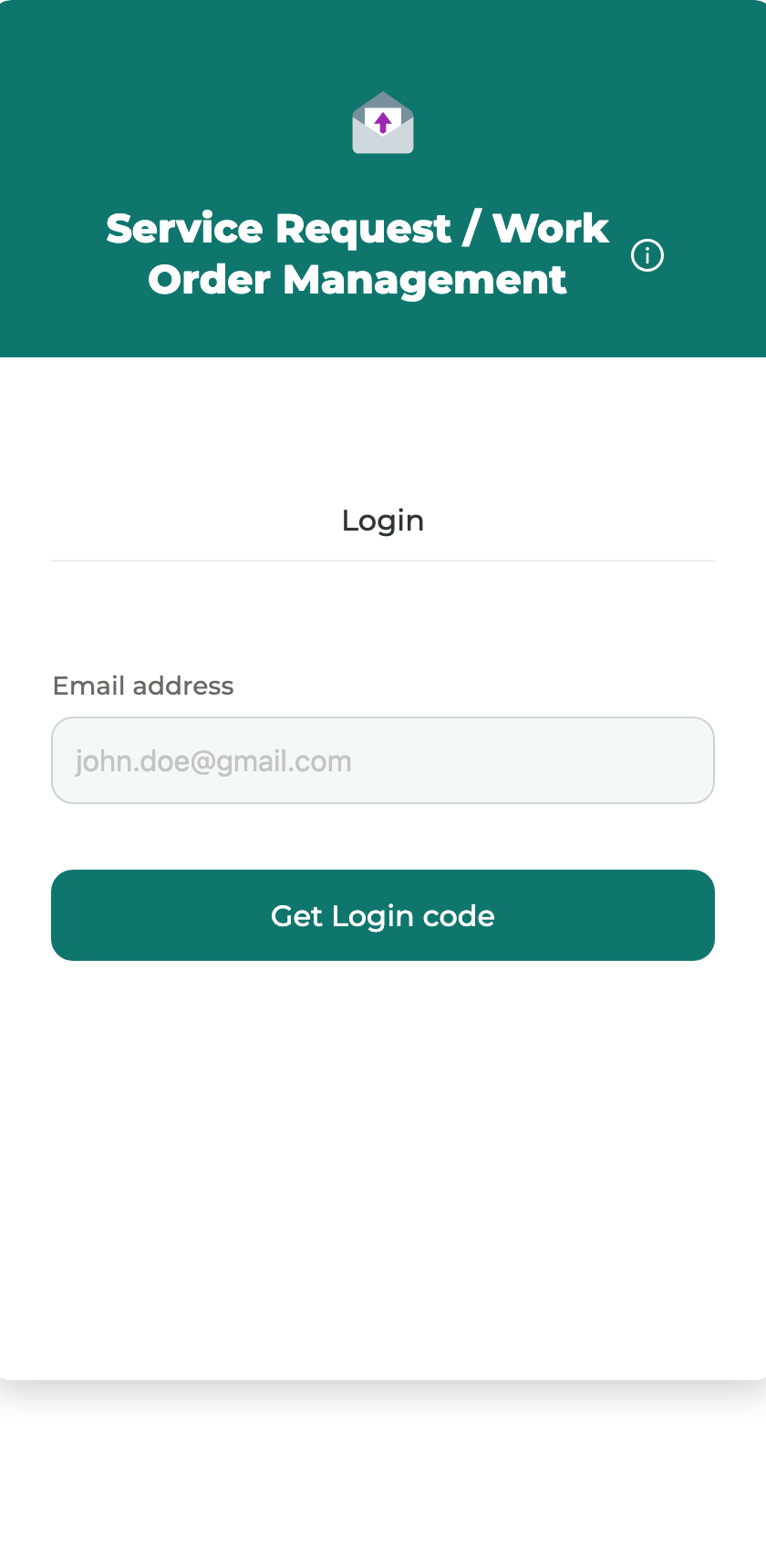 Login on a narrow / phone-sized viewport