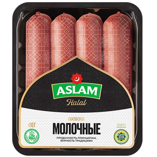 4630362180285 396934 СОСИСКИ ASLAM МОЛОЧНЫЕ 410ГР ГАЗ У.png
