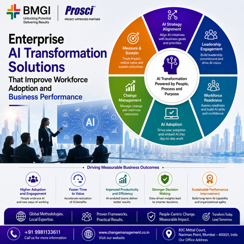 Enterprise AI transformation extends beyond deploying new technology. Discover how organizations improve workforce readiness, leadership engagement, and AI adoption through structured change management that supports measurable business outcomes and long-term organizational capability.

https://www.changemanagement.co.in/ai-solutions-for-enterprises/

#EnterpriseAITransformation