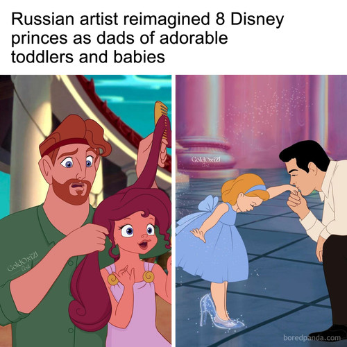 disney princes as dads oksana pashchenko.jpg