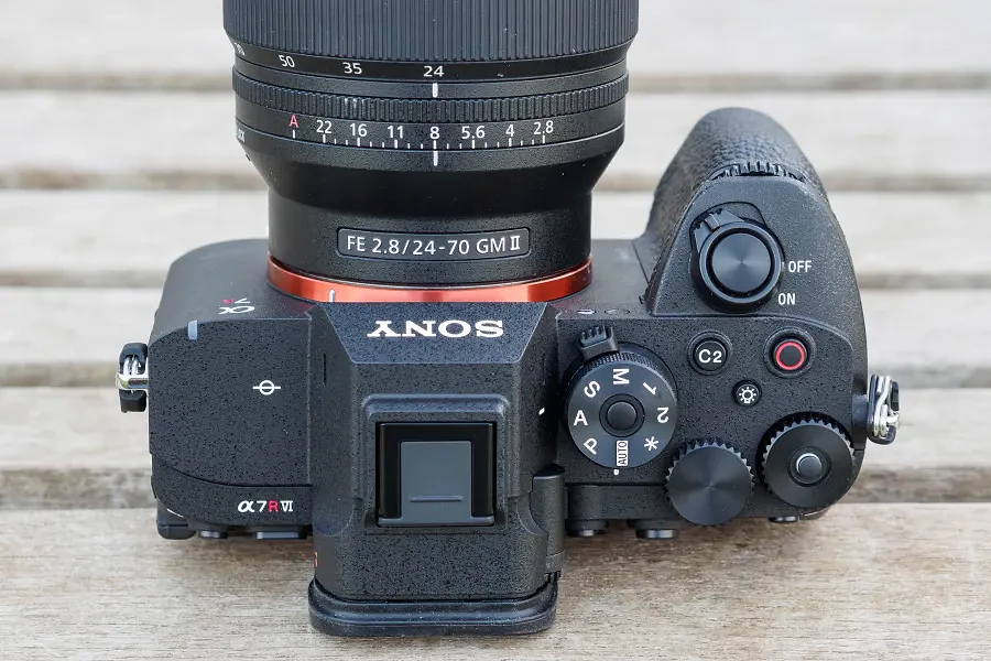 Sony Alpha A7R VI top view