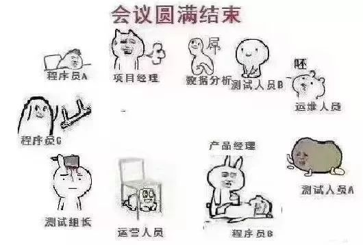 程序员反应图:会议圆满结束