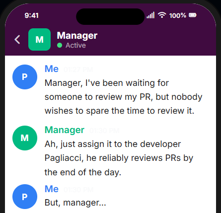 程序员 reaction：Manager,I'vebeenwaitingfor