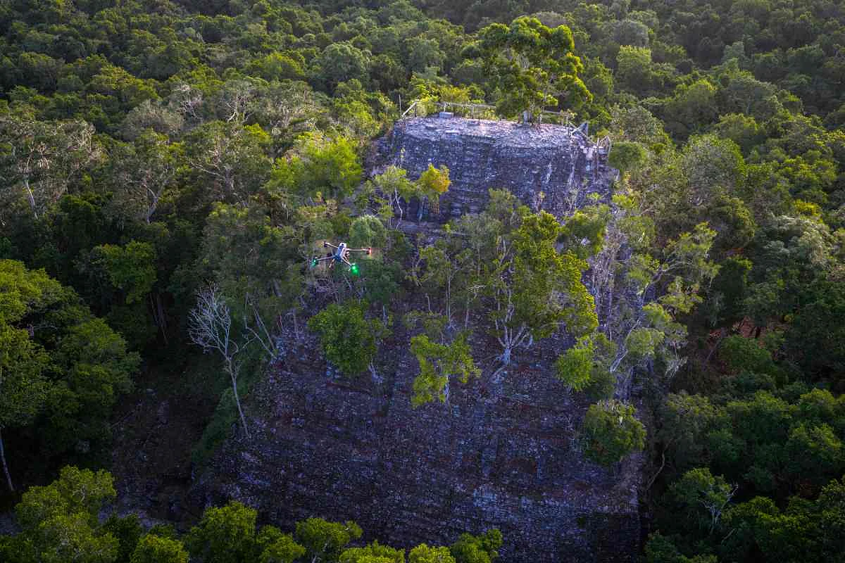 dji drone maya civilization Guatemala