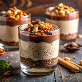 Pudim de Chia com Cacau e Amendoim
