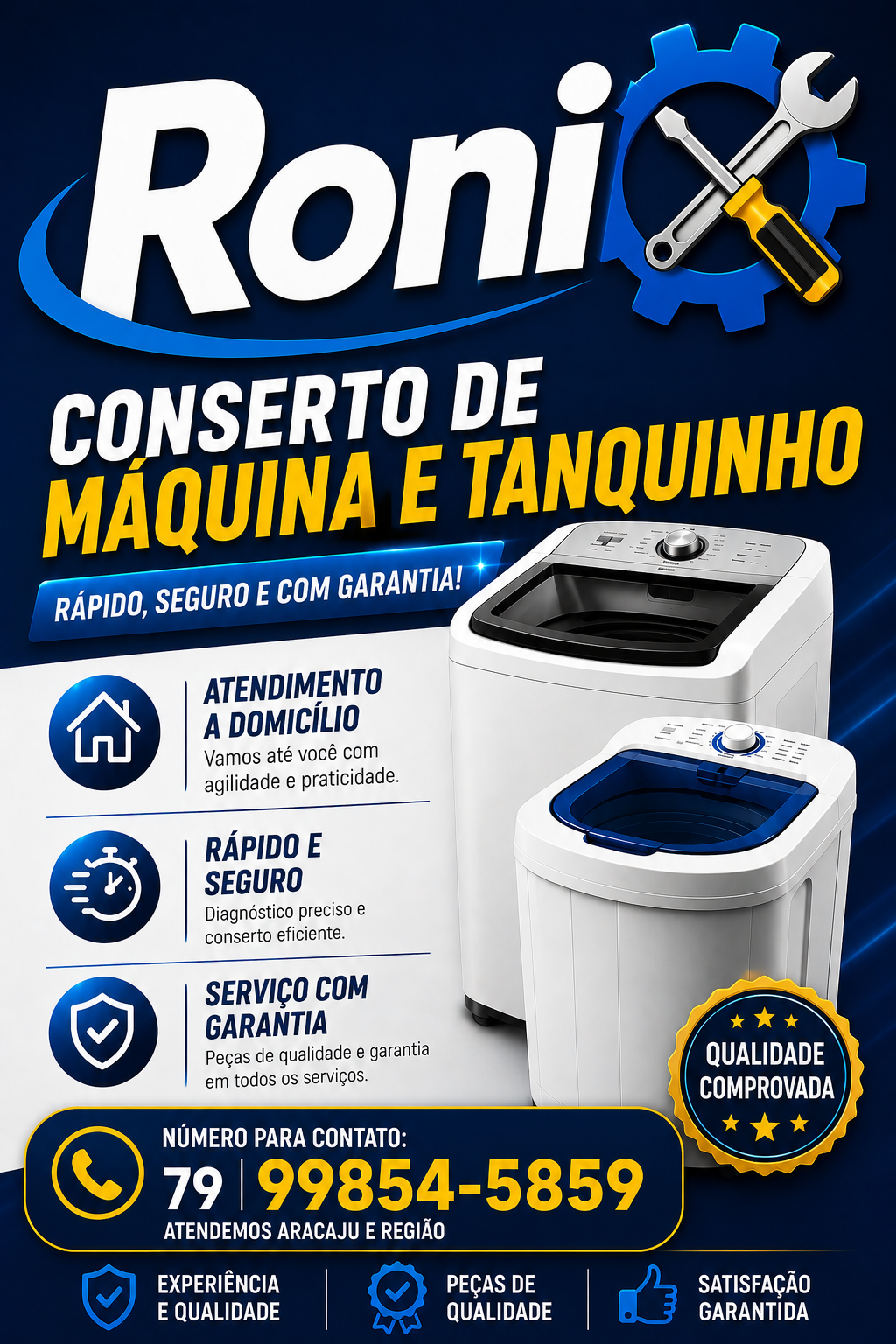Foto de Roni técnico em máquina de lavar