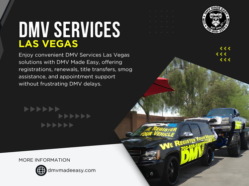 When these enter the queue, they naturally slow down the flow. Even if your task is simple, you still get impacted because everything runs in the same system at dmv services las vegas locations.

DMV Made Easy

Address: 8615 W Flamingo Rd, Las Vegas, NV 89147, United States
Phone Number: +17022413662
Find Us On Google Map : https://goo.gl/maps/BJNY18FeVELkd5ye8

Read Our Blog:
https://dmvmadeeasyvegas.blogspot.com/
https://dmvmadeeasy.wordpress.com/
https://dmvmadeeasyvegas.yooco.org/

More Links:
https://MySlink.app/dmvmadeeasy
https://vimeo.com/dmvmadeeasy
https://disqus.com/by/dmvmadeeasy/about/