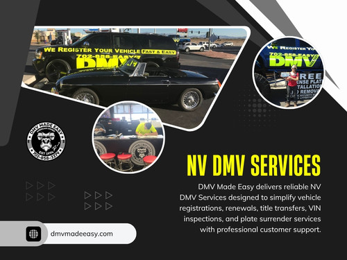 A surprising number of delays at nv dmv services happen simply because forms are filled at the counter instead of in advance. Completing paperwork at home ensures a smoother car registration nevada process.

Click here for more information: https://dmvmadeeasy.com/dmv-services-las-vegas/

DMV Made Easy

Address: 8615 W Flamingo Rd, Las Vegas, NV 89147, United States
Phone Number: +17022413662
Find Us On Google Map : https://goo.gl/maps/BJNY18FeVELkd5ye8

Read Our Blog:
https://dmvmadeeasy.medium.com/
https://dmvmadeeasy.brushd.com/
https://dmvmadeeasyvegas.wixsite.com/dmv-made-easy

More Links:
https://allmyfaves.com/dmvmadeeasy/
https://www.reverbnation.com/dmvmadeeasy
https://www.scribd.com/user/646736818/DMV-Made-Easy