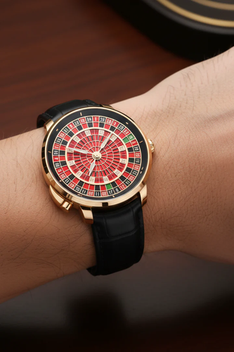Casino Series Rose Gold Roulette Automatic Watch – True Spin Edition Zivanche.png
