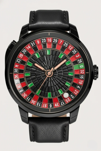 Casino Series Black Roulette Automatic Watch – Noir Wheel Edition.png