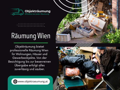 EineprofessionelleRäumung Wienistweitmehralsnur das Entfernen von Möbeln. SieisteinstrukturierterProzess, der Planung, Erfahrung und Organisationerfordert. VomerstenKontaktbiszurfinalenÜbergabearbeitenspezialisierte Teams SchrittfürSchrittdaran, eineImmobilieeffizient und sauberzuübergeben.

Finden Sie uns auf Google Maps: https://share.google/1K87AZctPLClSLpIh

Kontakt : Objekträumung

Adresse: Lore-Kutschera-Weg 14, 1120 Wien, Österreich

Telefon: +436606783703

Lesen Sie unseren Blog:

https://objektraeumung.wixsite.com/objektraeumung

https://objektraeumung.medium.com/

https://objektraeumung.wordpress.com/

Weitere Links:

https://beacons.ai/objektraeumung

https://dzone.com/users/5535417/objektraeumungat.html

https://www.bandlab.com/objektraeumung