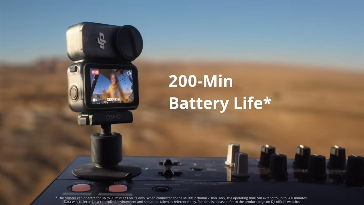 Giao diện màn hình cảm ứng của DJI Osmo Nano