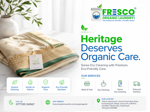 Saree Dry Cleaning with Premium Organic Care ✨