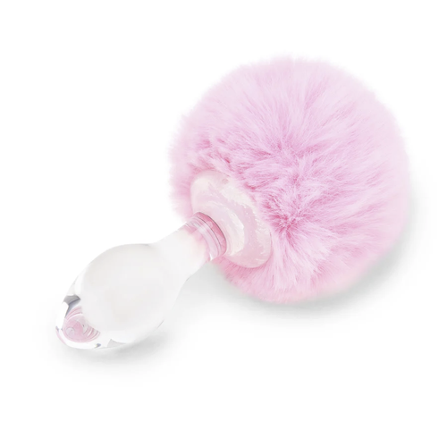 3.15" Pink Puff Tail Glass Butt Plug.png