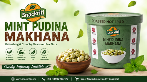 Snackriti Mint Pudina Makhana – Refreshing & Crunchy Flavoured Fox Nuts.png