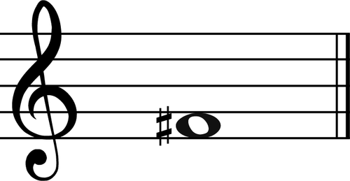 f sharp music note in treble clef.png