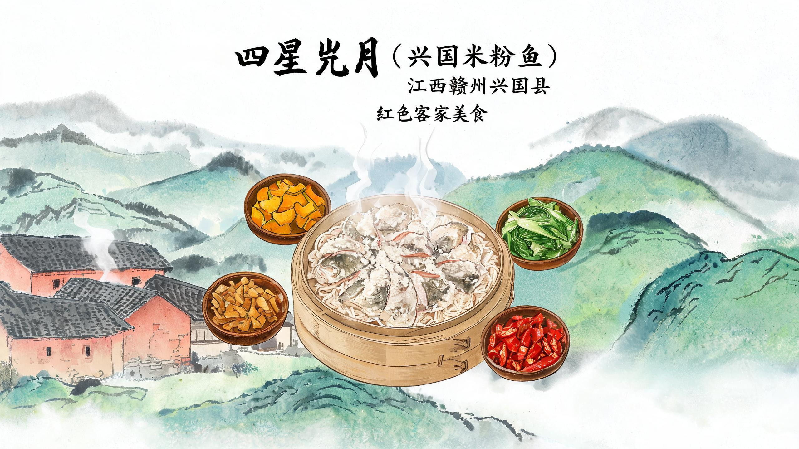 兴国四星望月米粉鱼