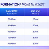 iDL11 den led downlight am tran chieu diem philips inside idl11 cri90 ip44 6w 8w 10w 12w 14w thong s