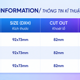iDL12 den led downlight am tran chieu diem philips inside idl12 cri90 ip44 8w 10w 12w thong so kt