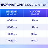 iDL8 den led downlight am tran chieu diem philips inside idl8 cri90 ip44 8w 12w 14w 20w thong so kt