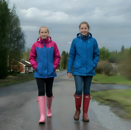 It was raining lightly but my sister and I went for a walk with our dad..jpg
